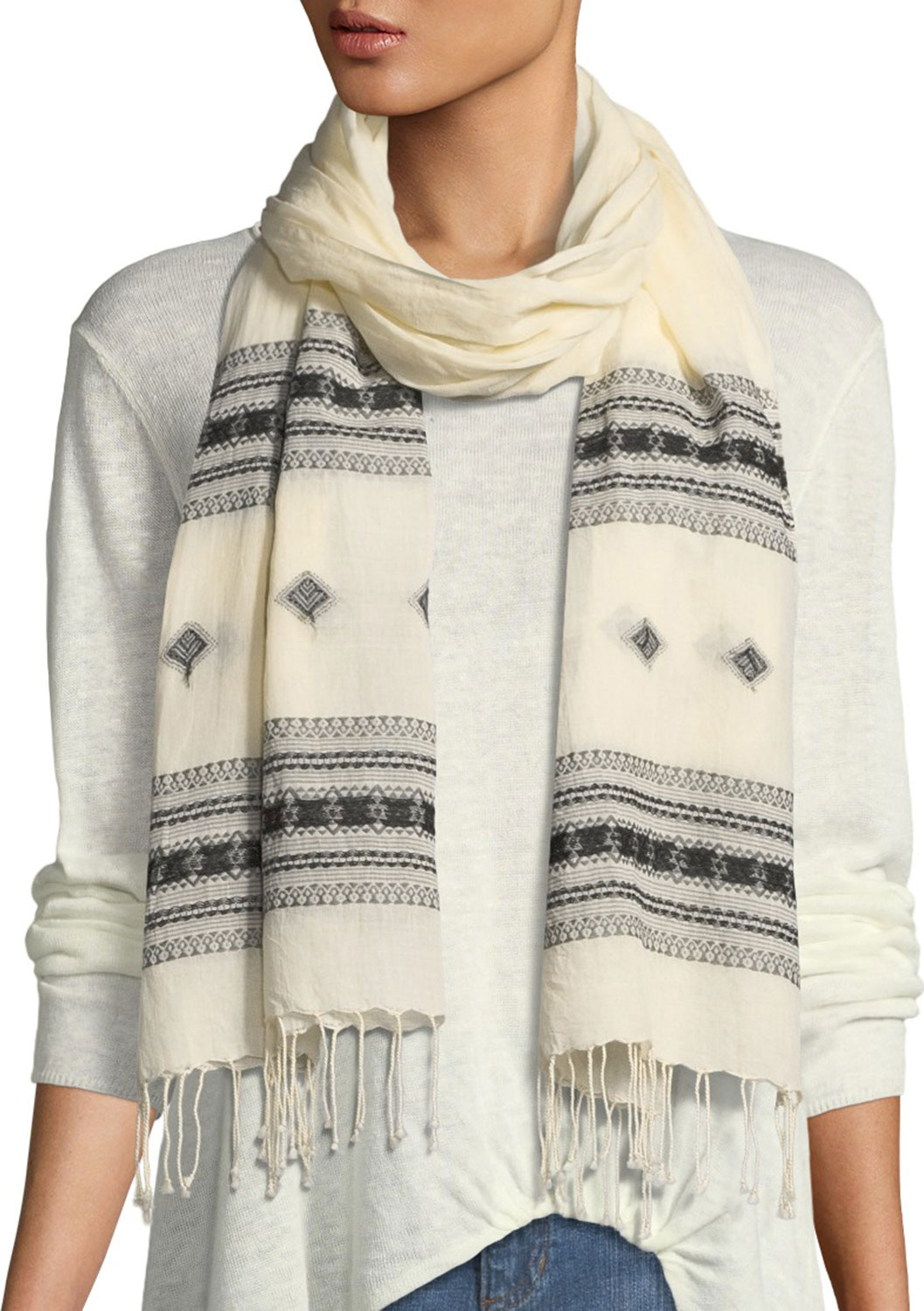 Eileen Fisher Hand-Loomed Organic Cotton Scarf