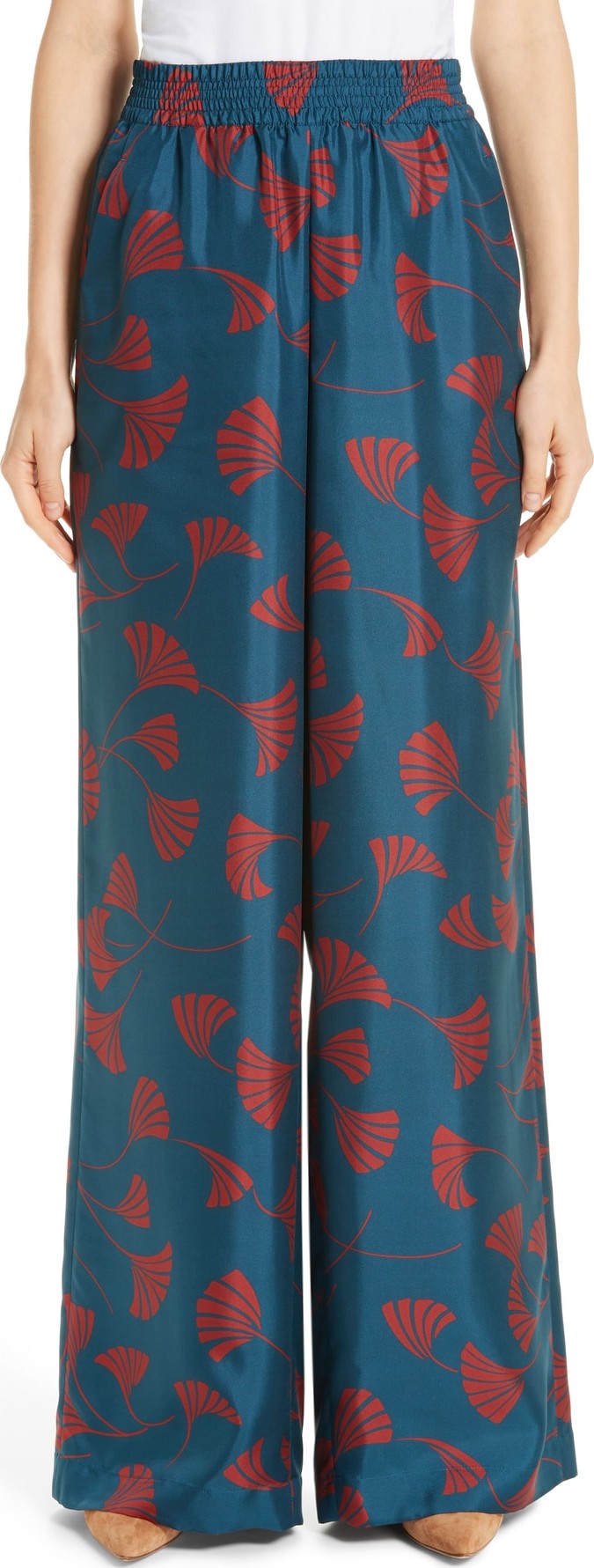 Lafayette 148 New York Hester Silk Wide Leg Pants