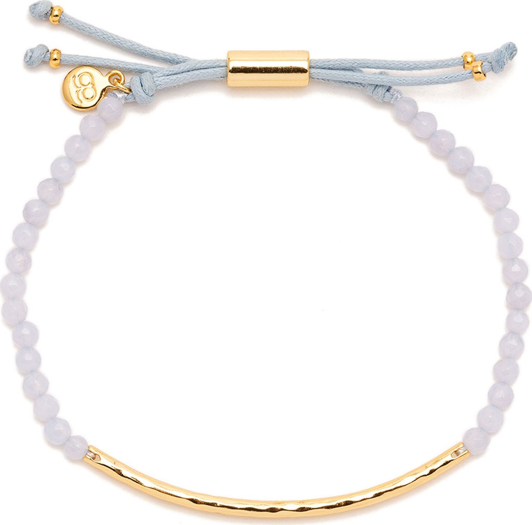 Gorjana Power Gemstone Adjustable Beaded Bracelet - Blue Lace Agate