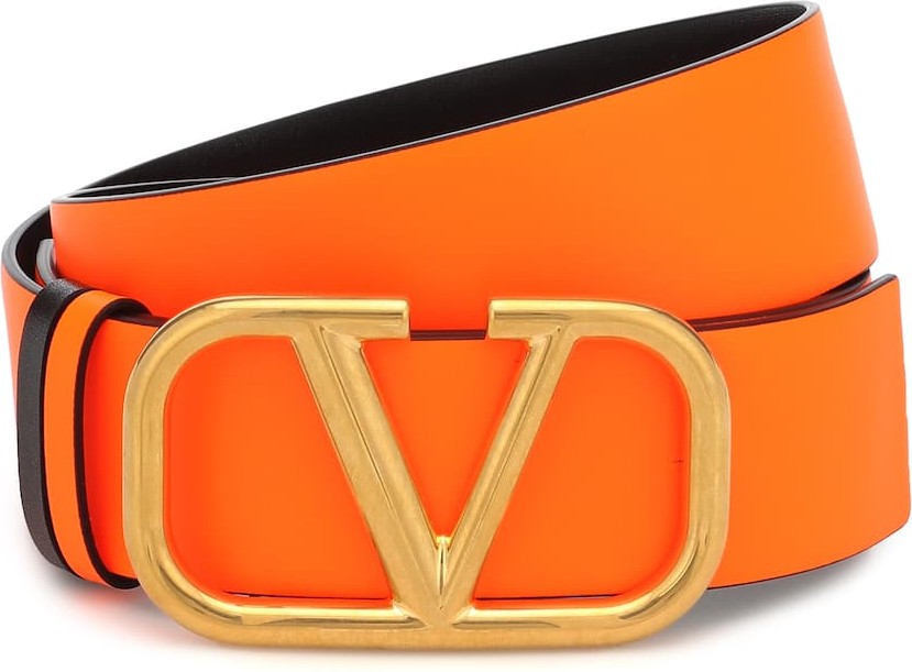 Valentino Valentino Garavani VLOGO reversible leather belt