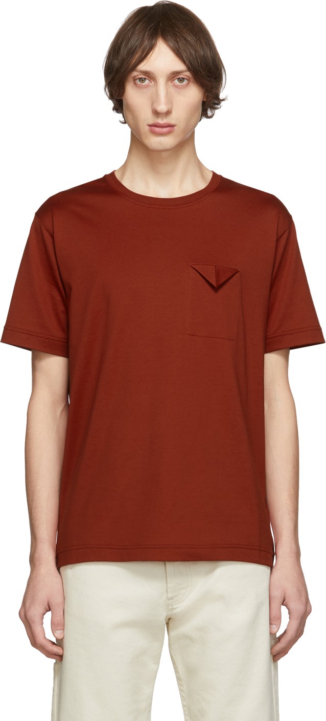 Bottega Veneta Red Signature Pocket T-Shirt