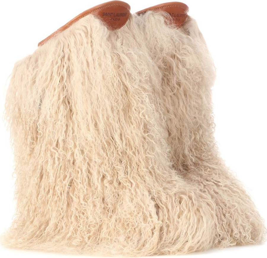 Saint Laurent Fur ankle boots