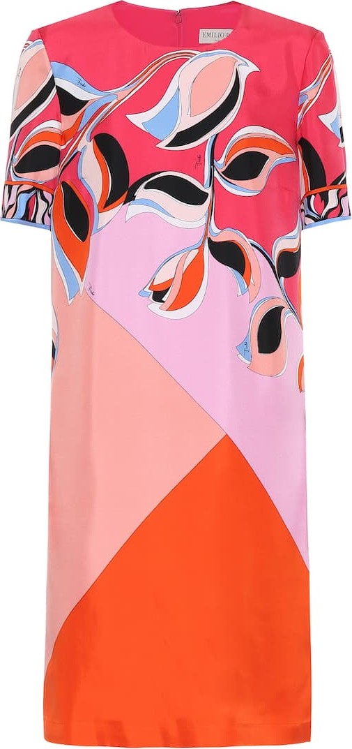 Emilio Pucci Printed silk midi dress