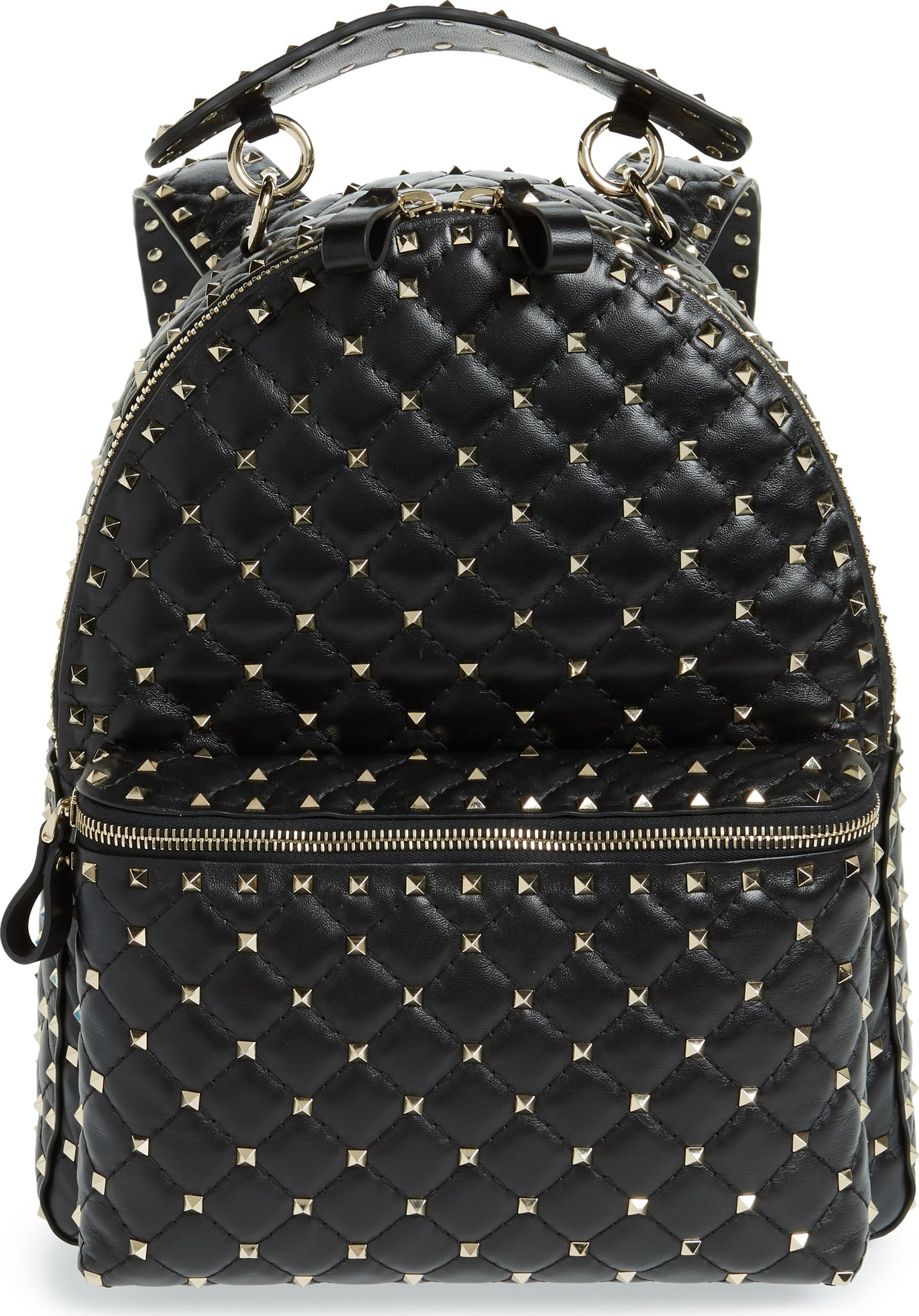 Valentino Rockstud Spike Quilted Lambskin Leather Backpack