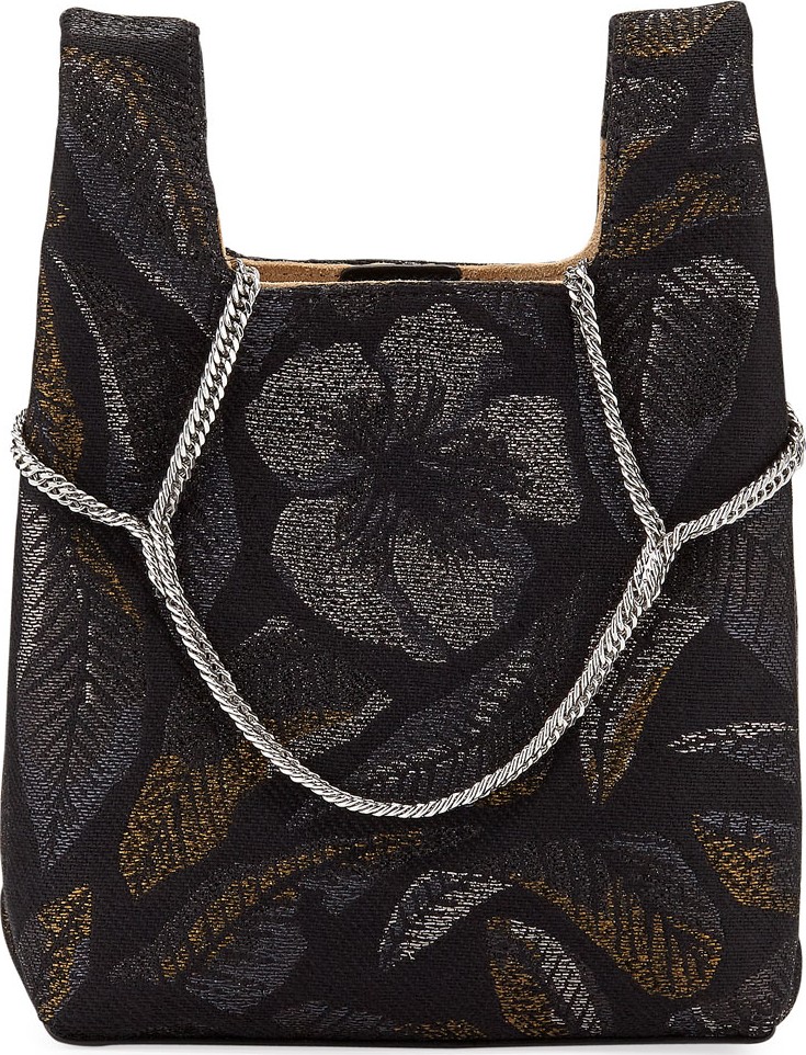 Hayward Mini Jacquard Shopper Tote On A Chain