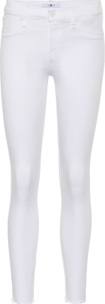 7 For All Mankind Cropped mid-rise skinny jeans