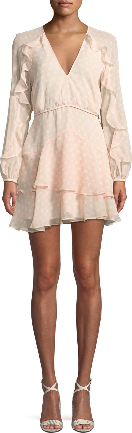 Talulah Love Token Dot-Print Ruffle Mini Dress