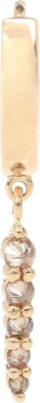 Anna Sheffield Pavé Pointe 14kt gold and diamond single hoop earring
