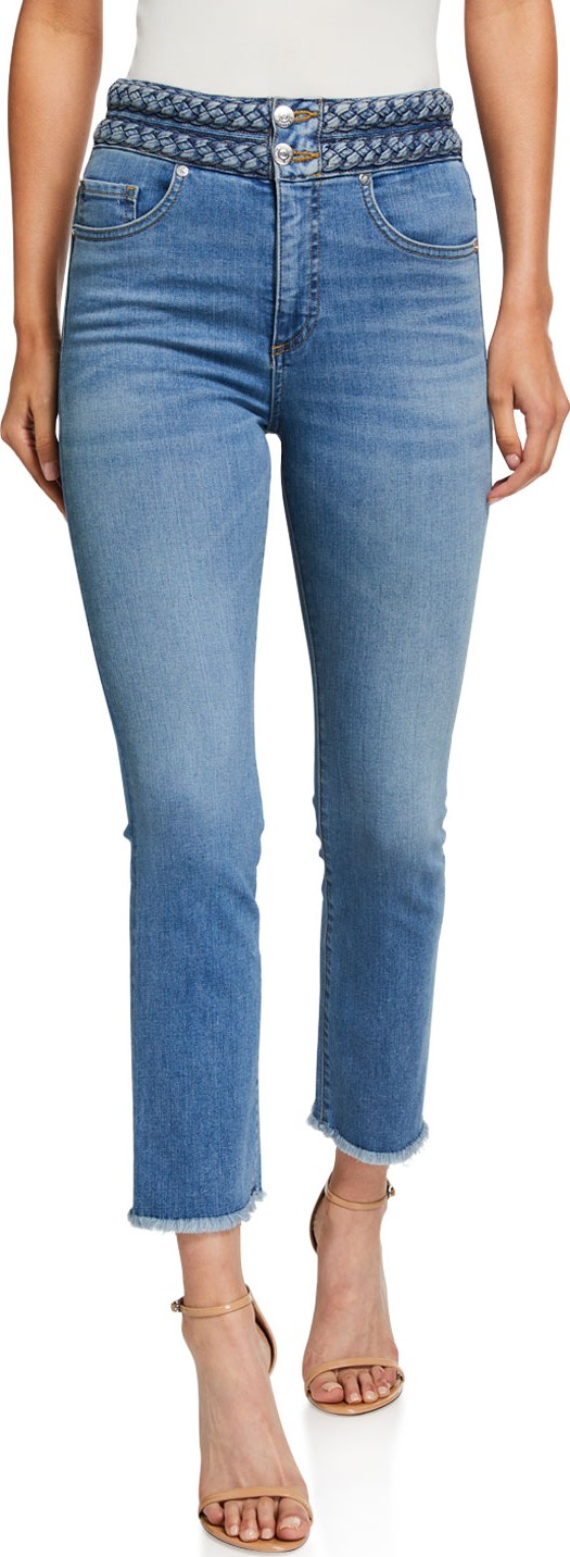 Veronica Beard Carly Braided Kick Flare Jeans