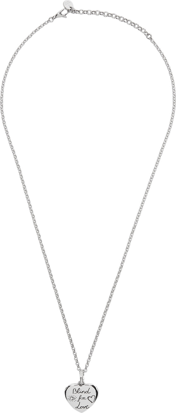 Gucci - Silver 'Blind For Love' Necklace