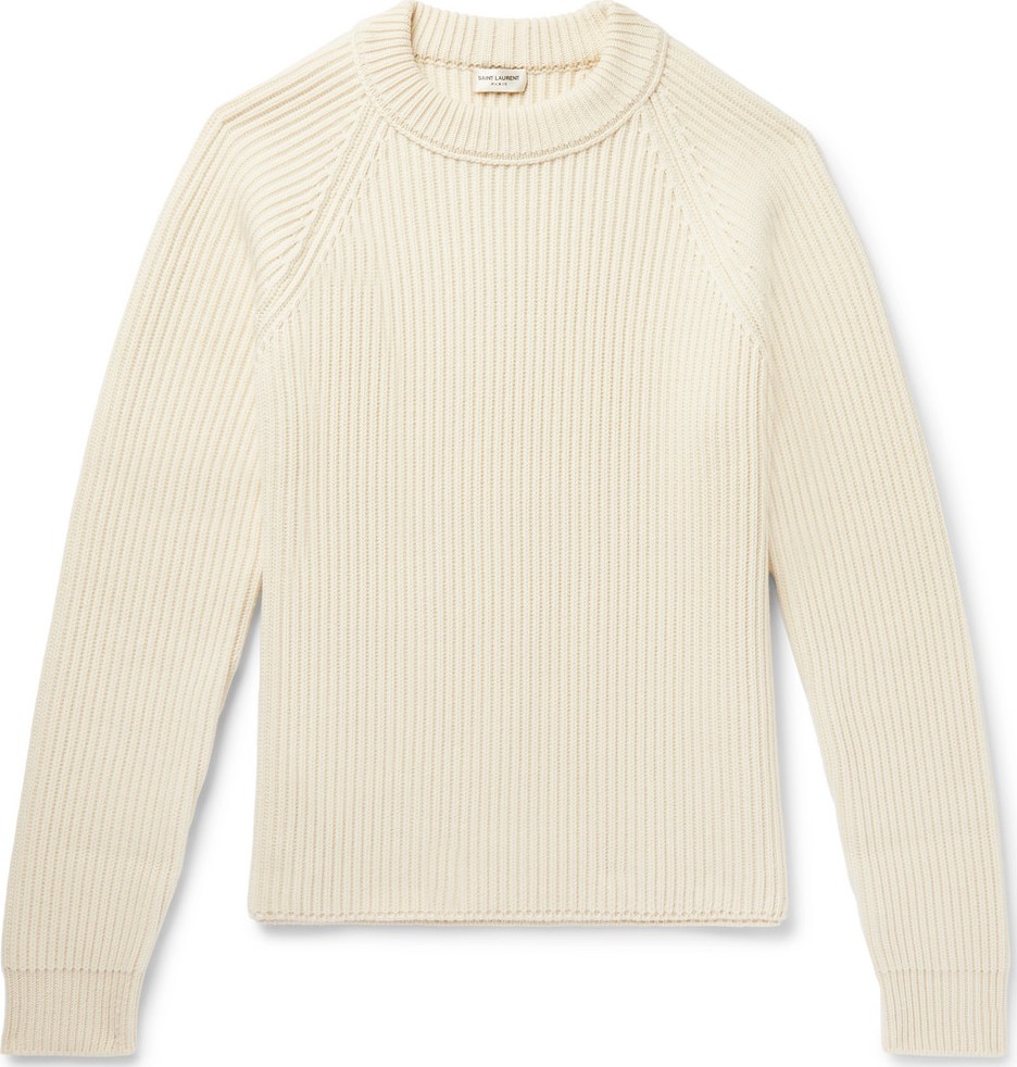 Saint Laurent Ribbed Wool and Cashmere-Blend Sweater
