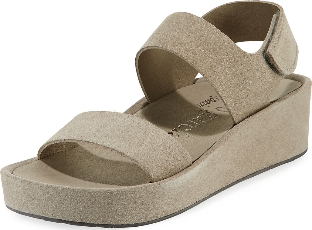 Pedro Garcia Lacey Suede Flatform Sandals