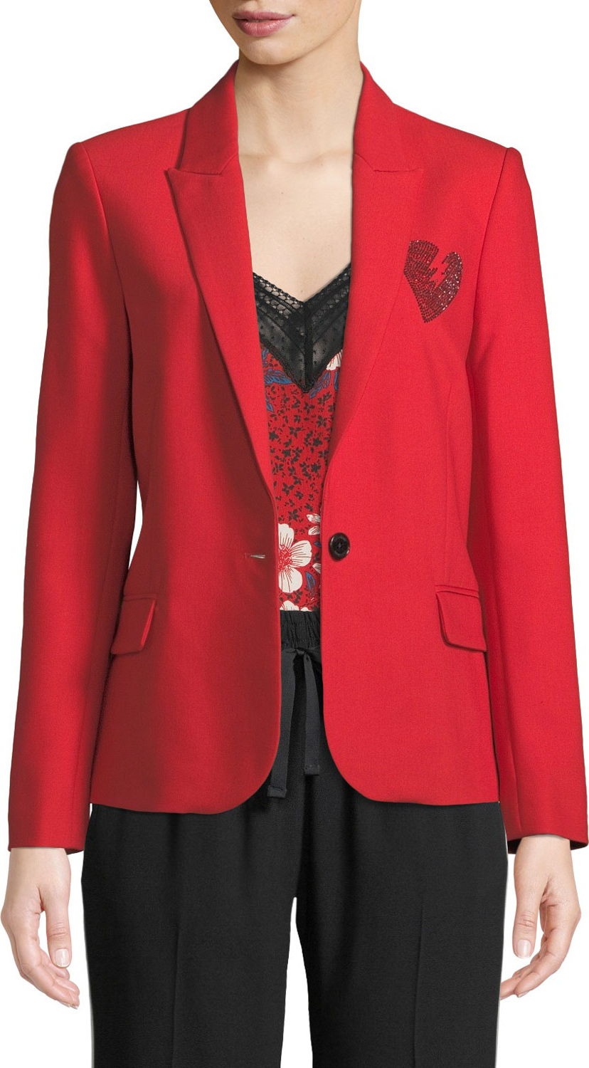 Zadig & Voltaire Amour Embellished Blazer Jacket