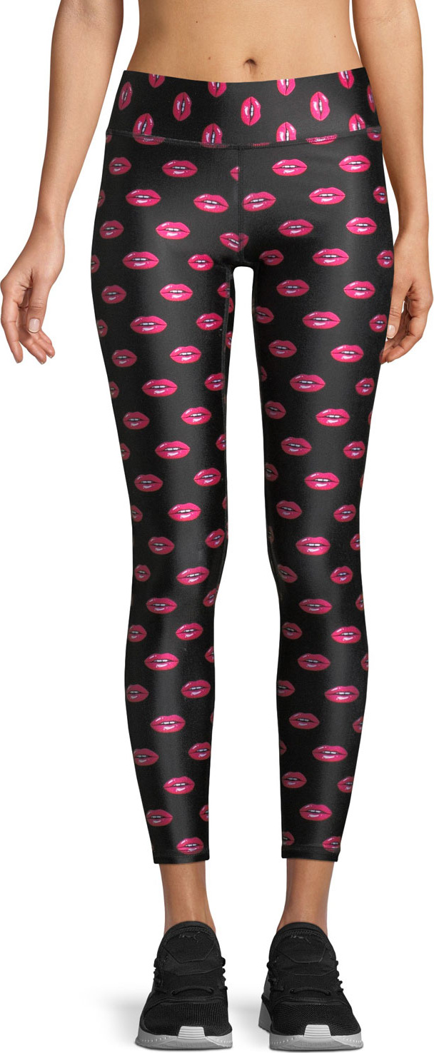 Terez Lip Lock Printed Performance Leggings