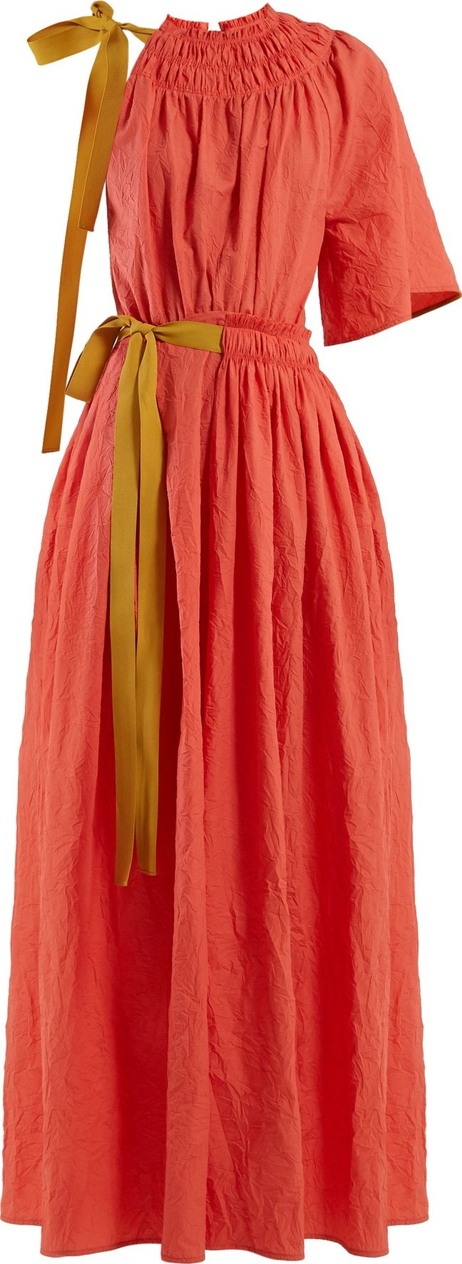 Roksanda Alvena asymmetric crinkled-cotton maxi dress