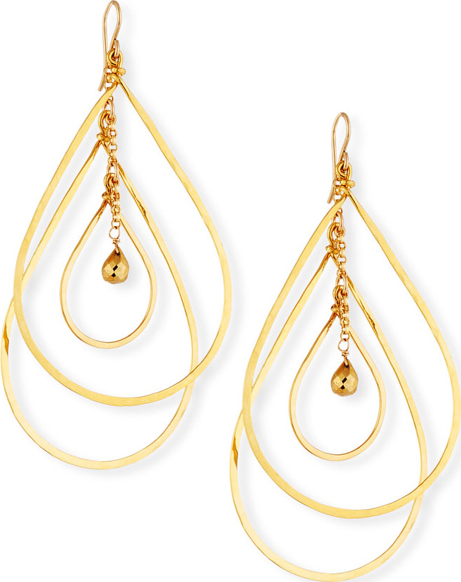 Devon Leigh Layered Teardrop Statement Earrings