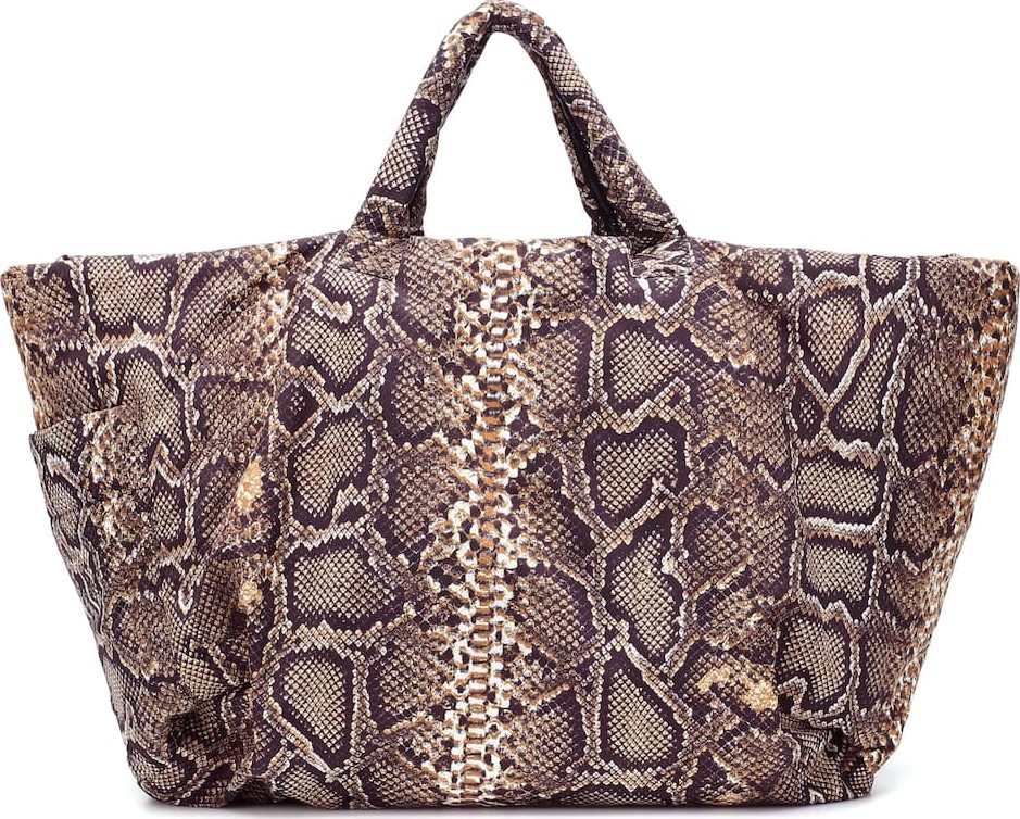 Victoria Beckham Python-print duvet tote