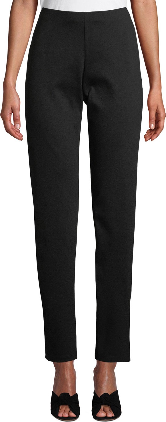 Eileen Fisher Heavy Ponte-Knit Slim Pants