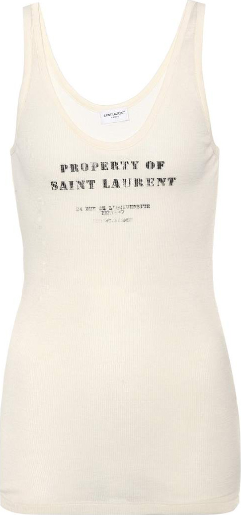 Saint Laurent Printed wool tank top