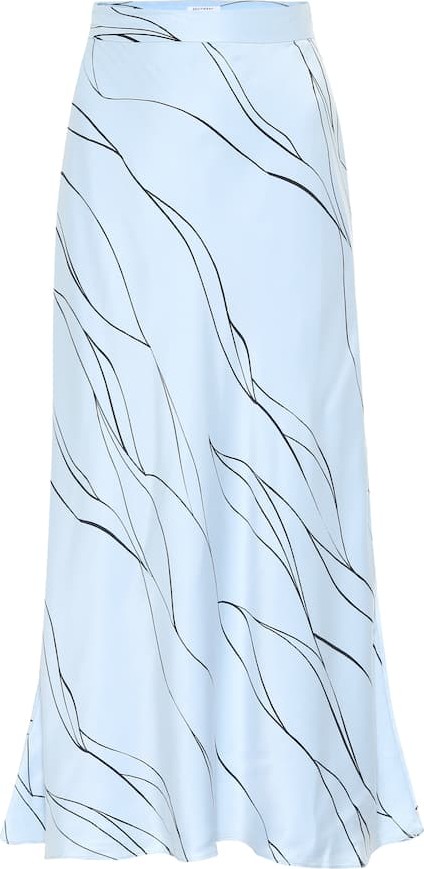 Equipment Iva printed silk-blend midi skirt