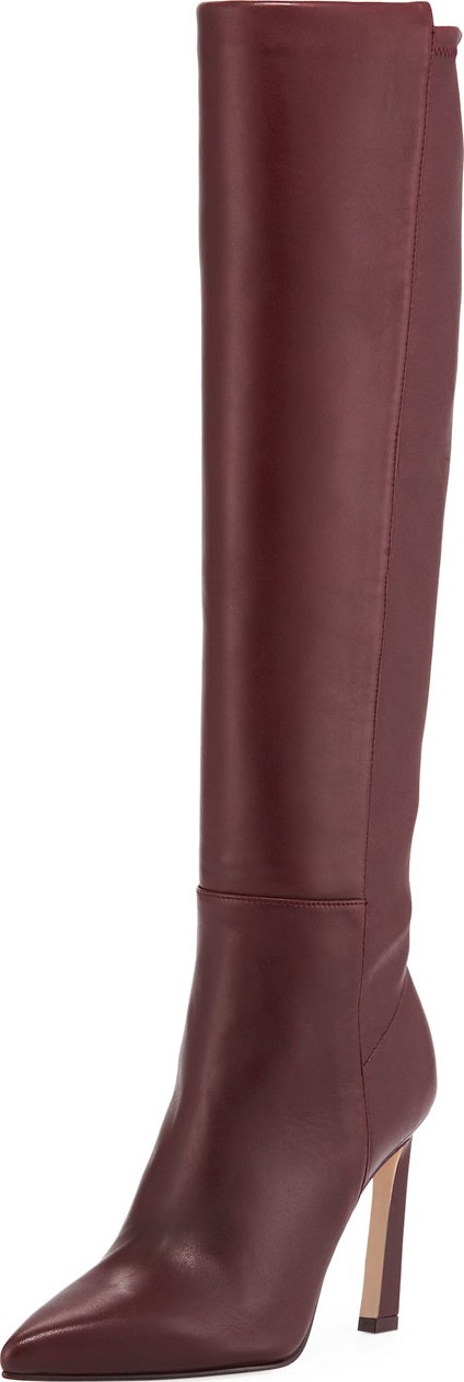 Stuart Weitzman Demi 100mm Leather Knee Boots
