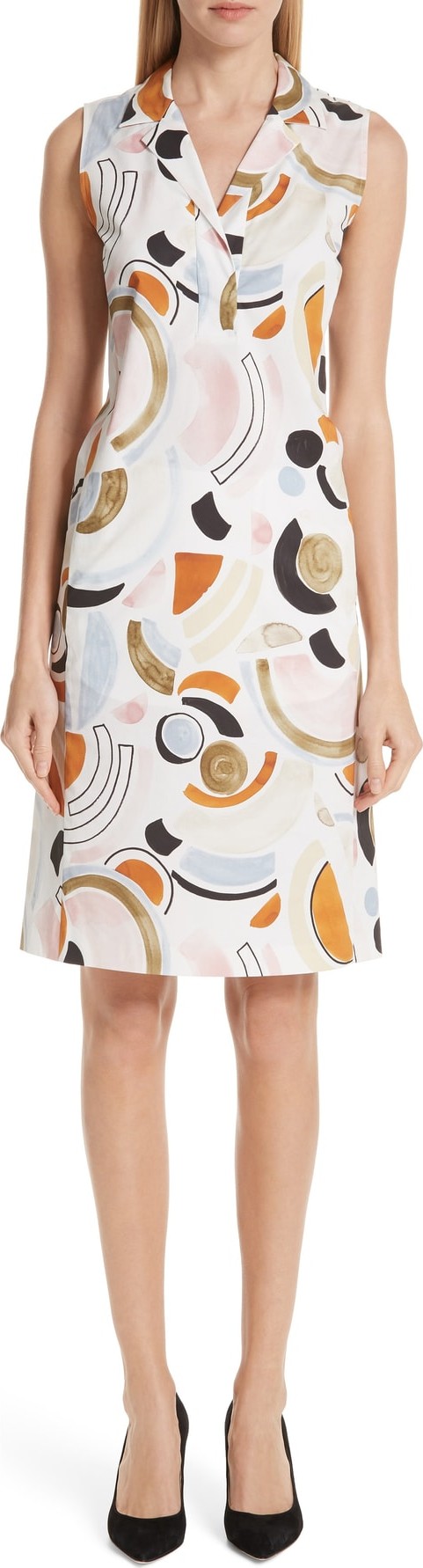 Lafayette 148 New York Lyrical Curves Shirtdress