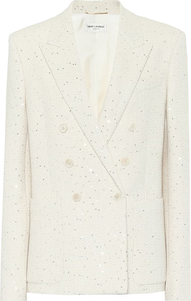 Saint Laurent Sequined tweed blazer