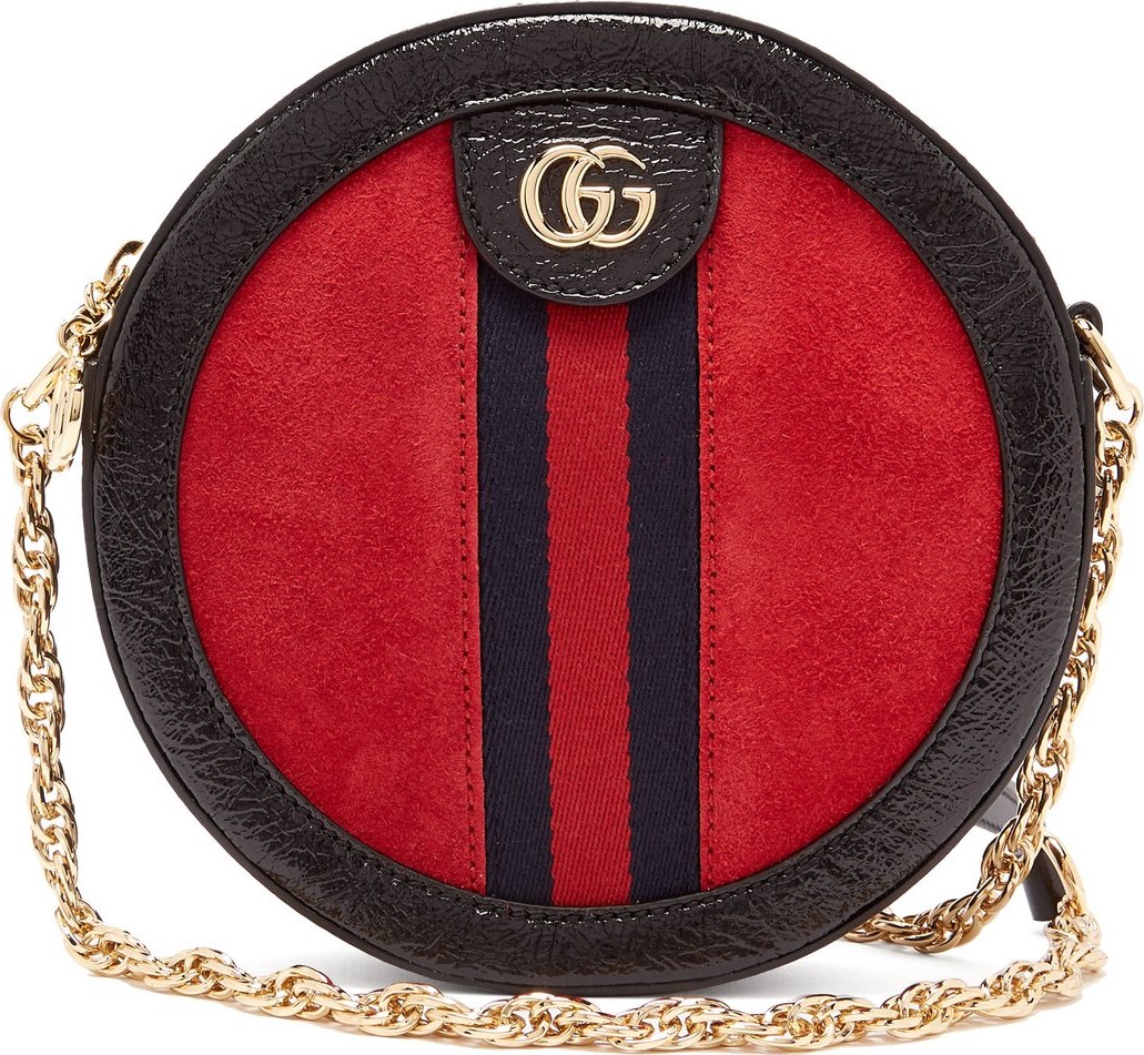 Gucci Ophidia GG leather and suede cross-body bag