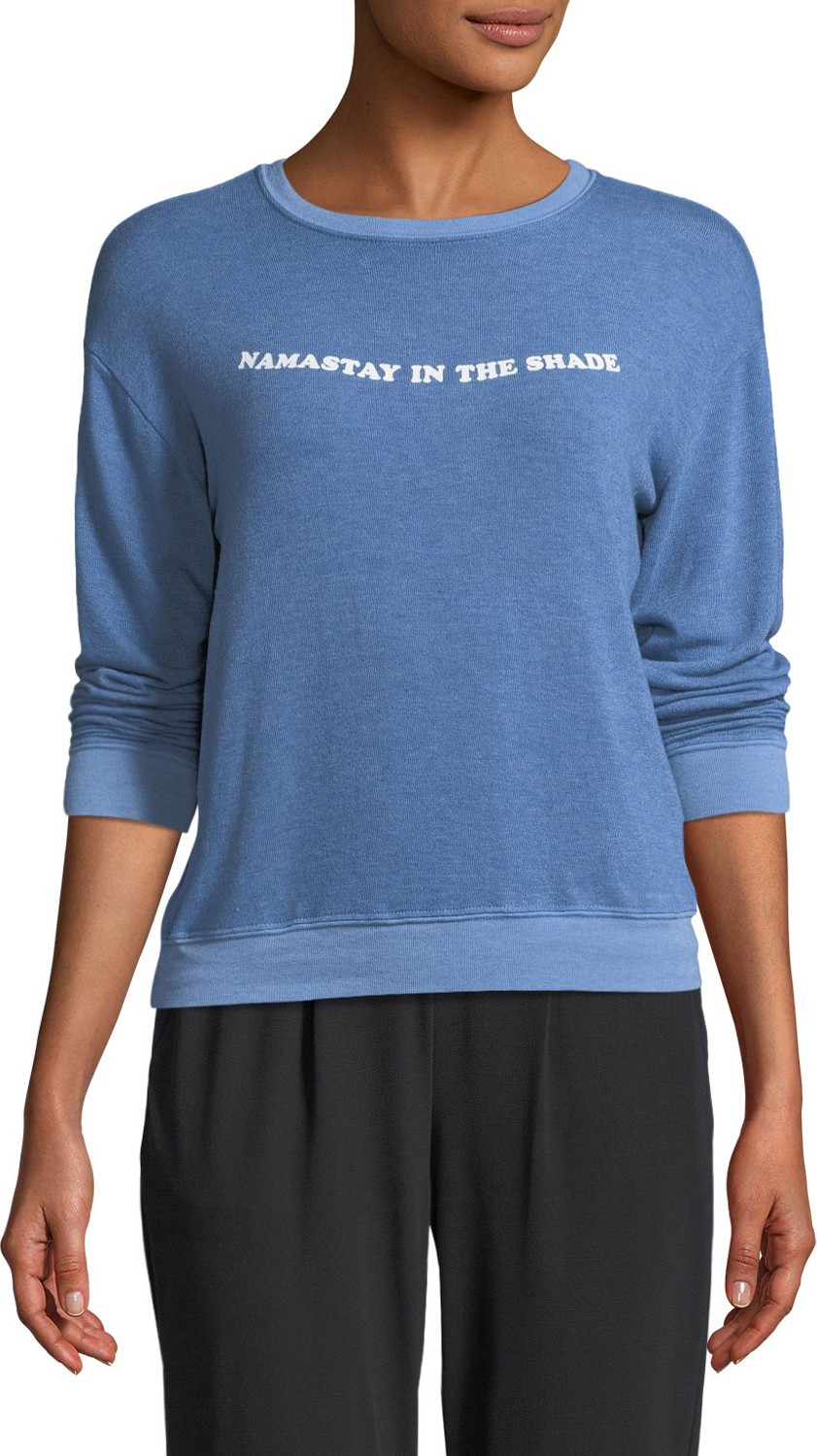 Spiritual Gangster Namastay In The Shade Savasana Crewneck Long-Sleeve Pullover