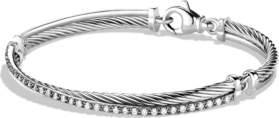 David Yurman Crossover Bracelet with Diamonds