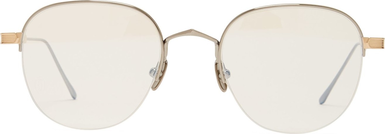 Cartier Half-rim metal glasses