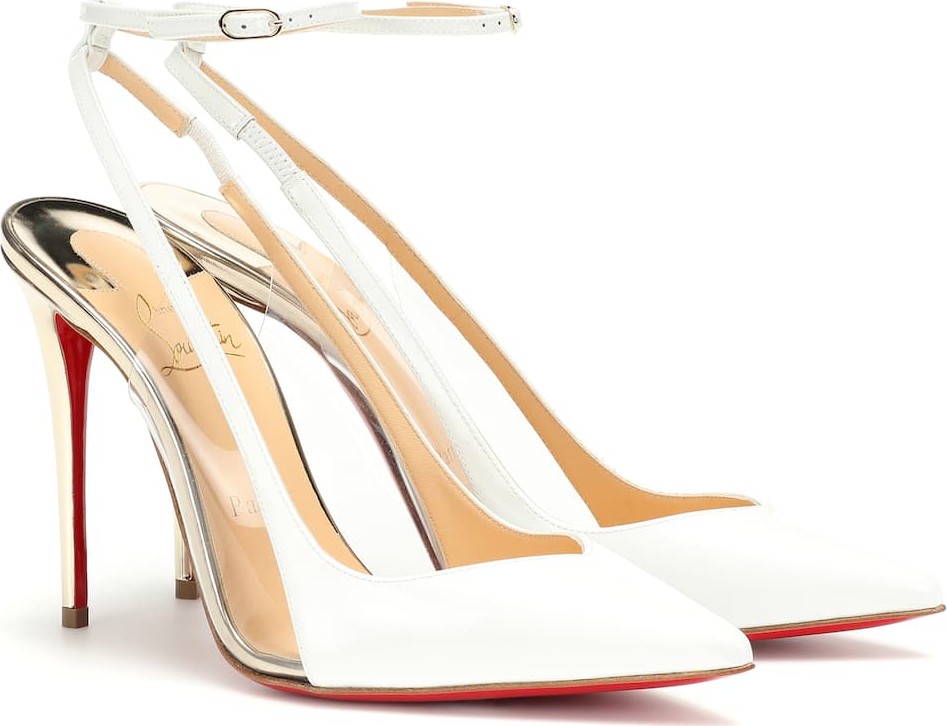 Christian Louboutin Optichoc 100 leather slingback pumps