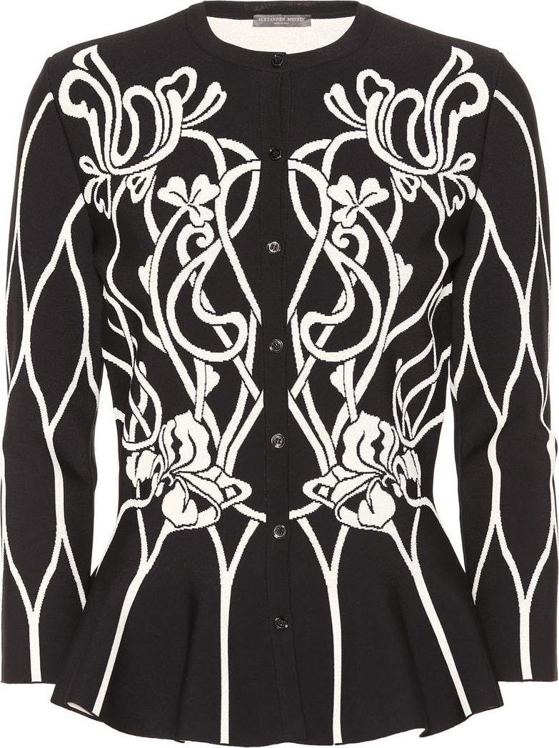 Alexander McQueen Floral knit cardigan