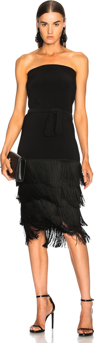 Norma Kamali Fringe All In One Dress