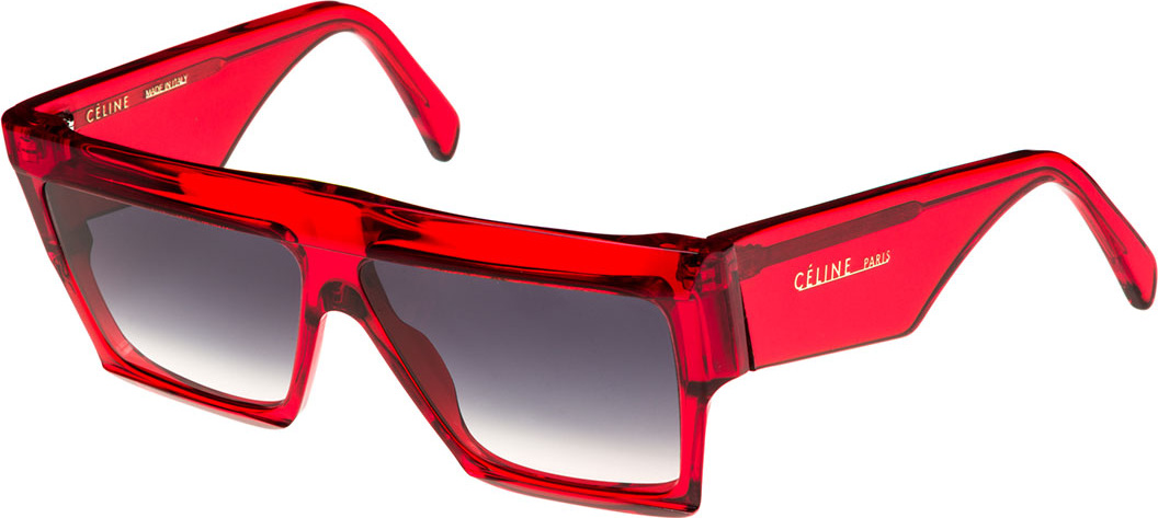 Celine Bold Angular Acetate Sunglasses