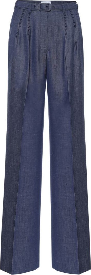 Gabriela Hearst Vargas belted wool-blend pants