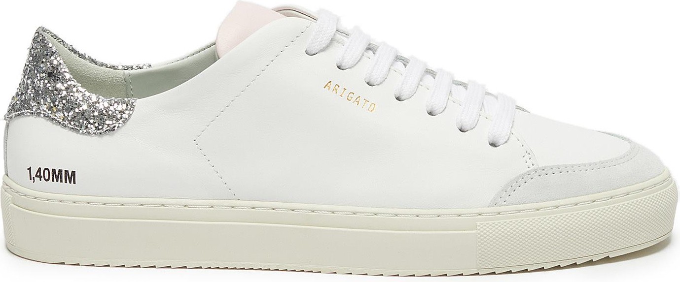 Axel Arigato 'Clean 90' glitter tab contrast tongue leather sneakers