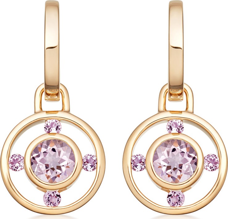 Kiki McDonough Forget Me Not 18k Gold & Lavender Amethyst Drop Earrings