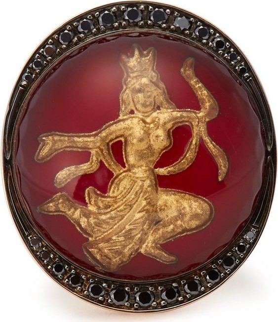 Francesca Villa Relic 18kt gold and crystal ring