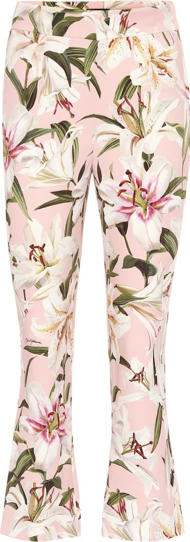 Dolce & Gabbana High-rise cropped strech-crêpe pants