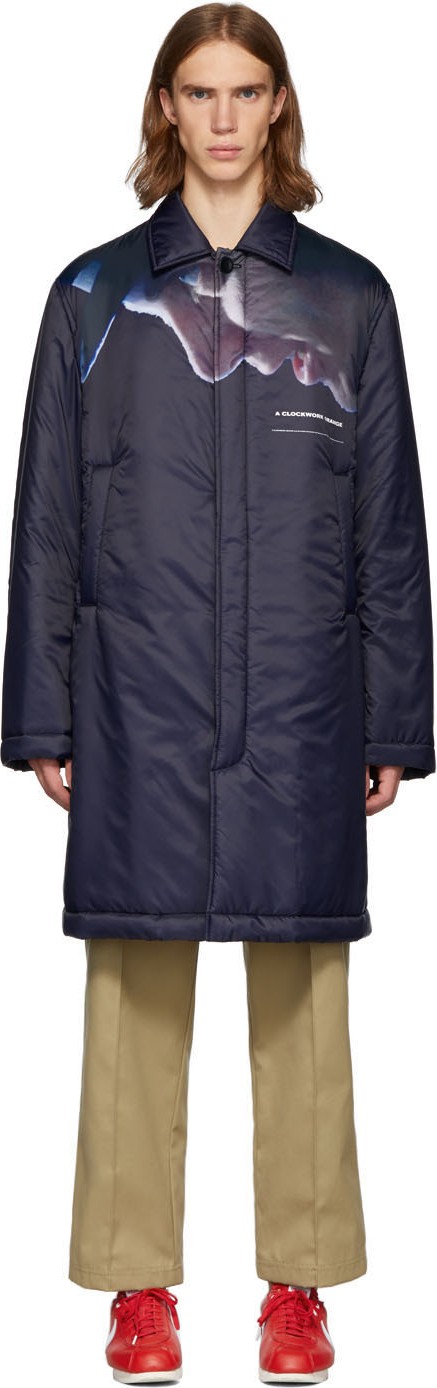 Undercover Navy A Clockwork Orange Alex Top Mac Coat