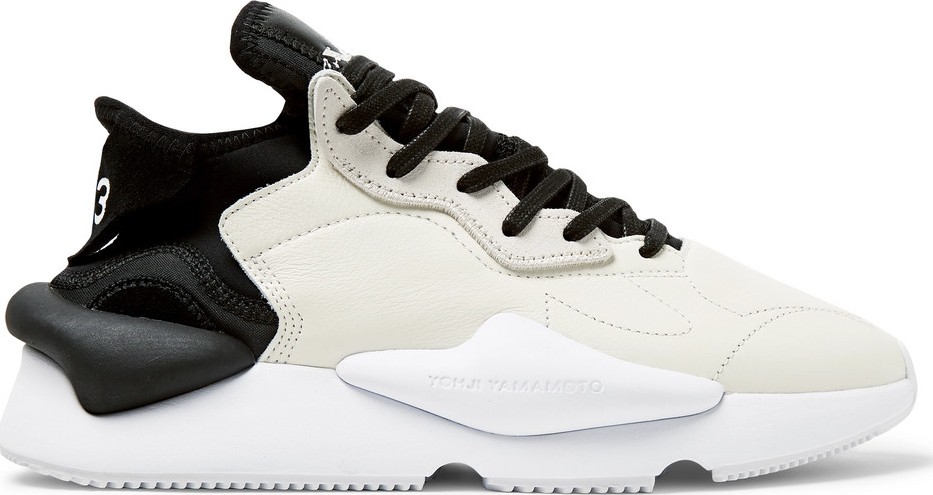 Y-3 Kaiwa Suede-Trimmed Leather and Neoprene Sneakers