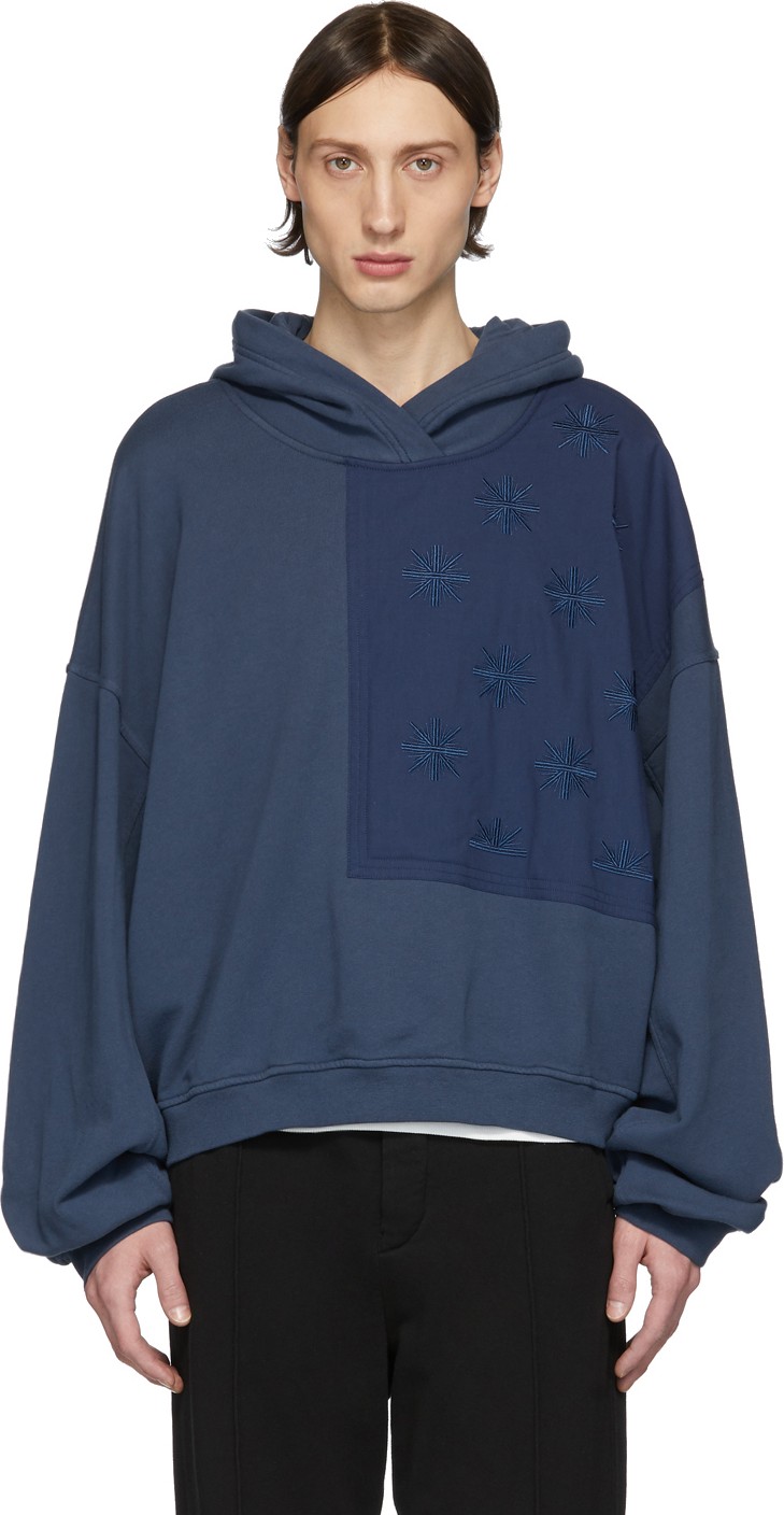 Haider Ackermann Blue Perth Patch Hoodie