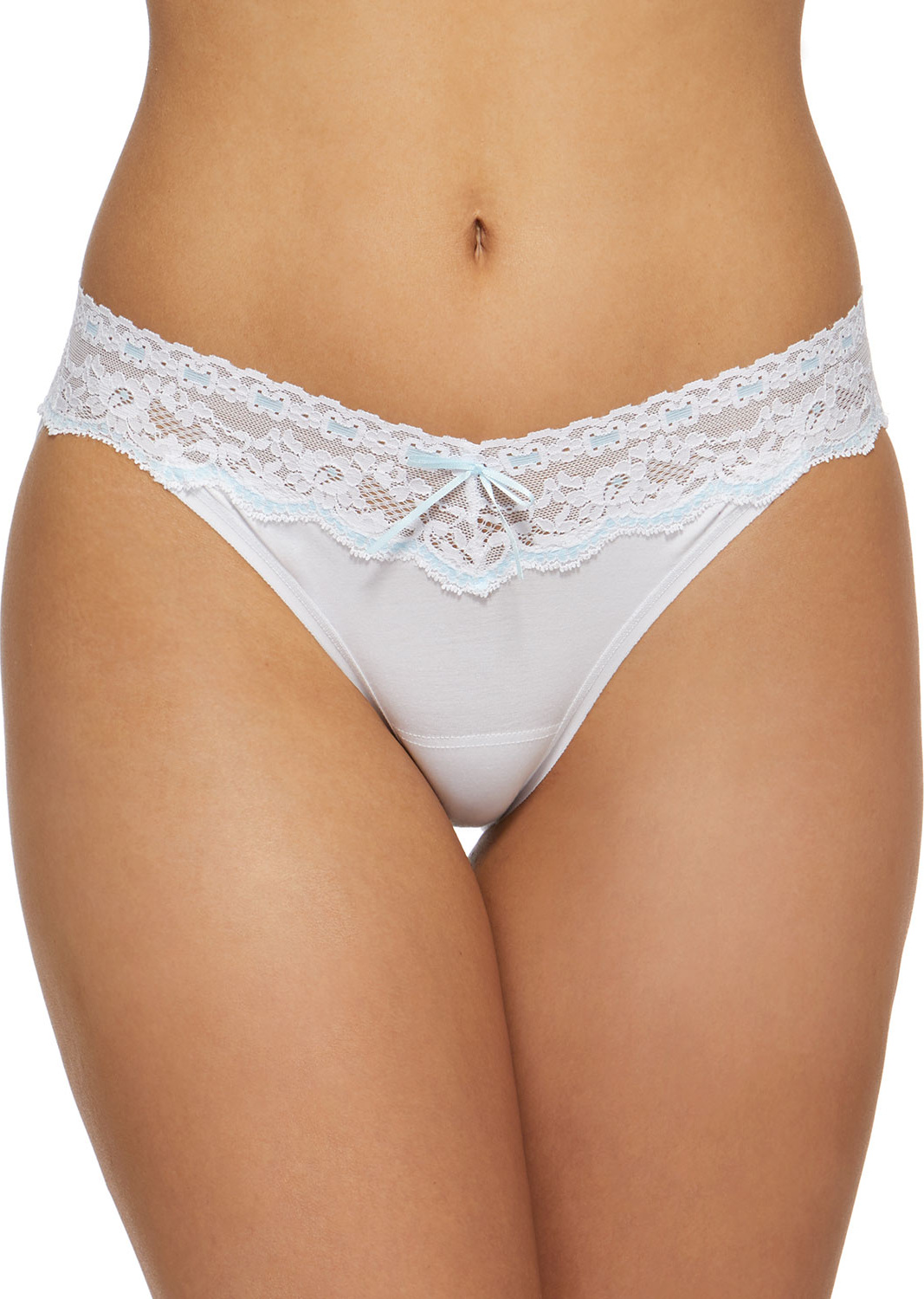 Hanky Panky Annabelle Lace-Trim Bridal V-Kini Briefs