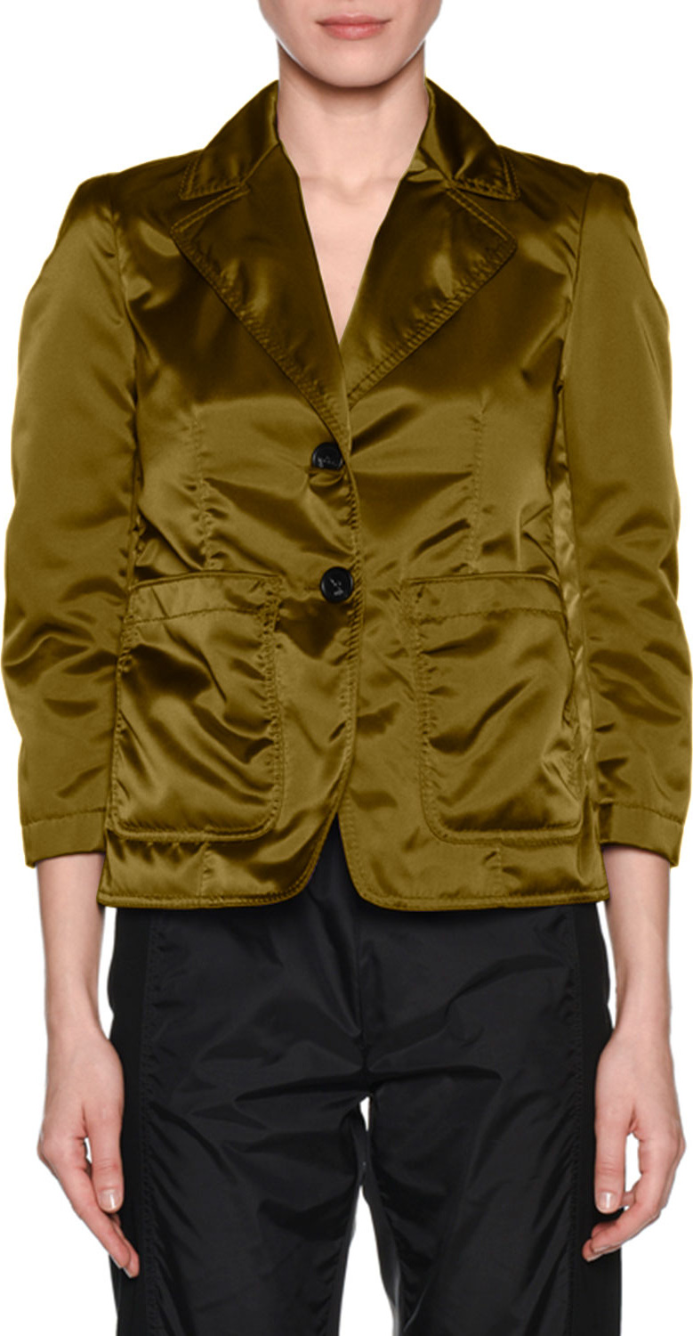 Nº21 Salvia Quilted Button-Front Blazer Jacket