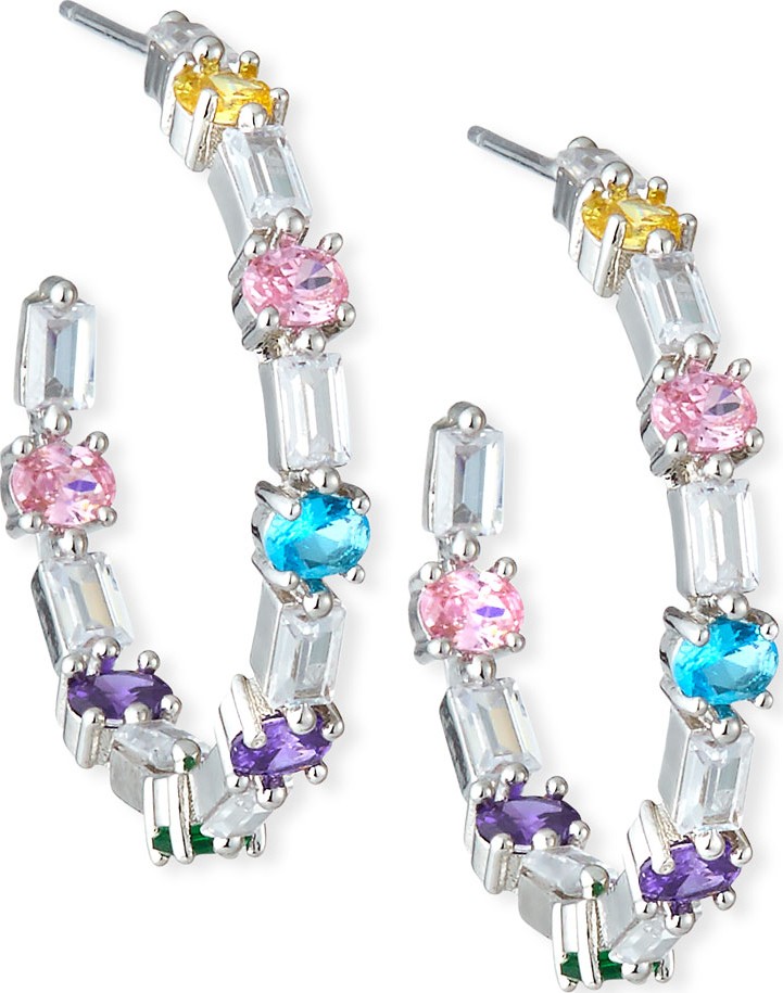 Fallon Ferris Wheel Hoop Earrings  Pastel Multicolor