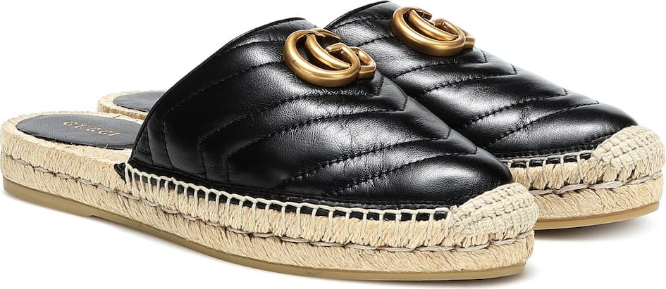 Gucci Leather espadrille mules