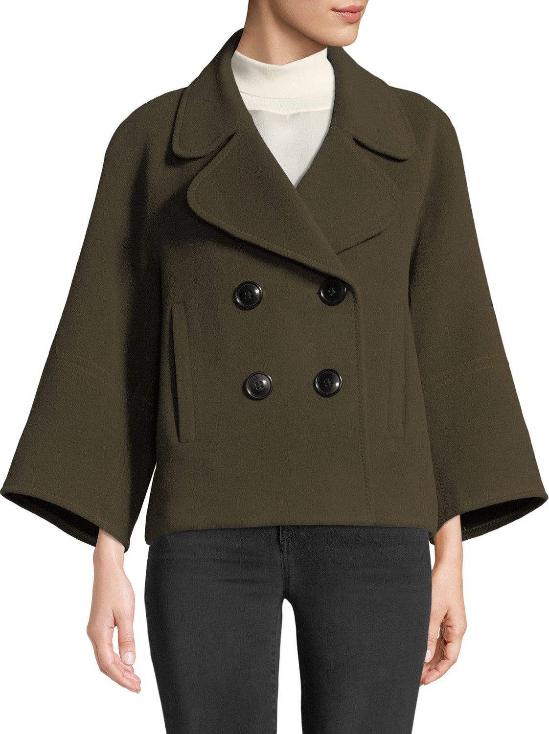 Elie Tahari Edna Double-Breasted Wool Jacket