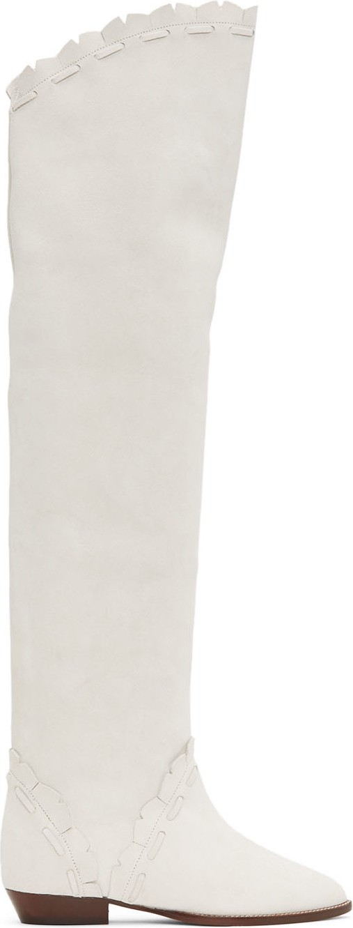 Isabel Marant White Saliza Boots