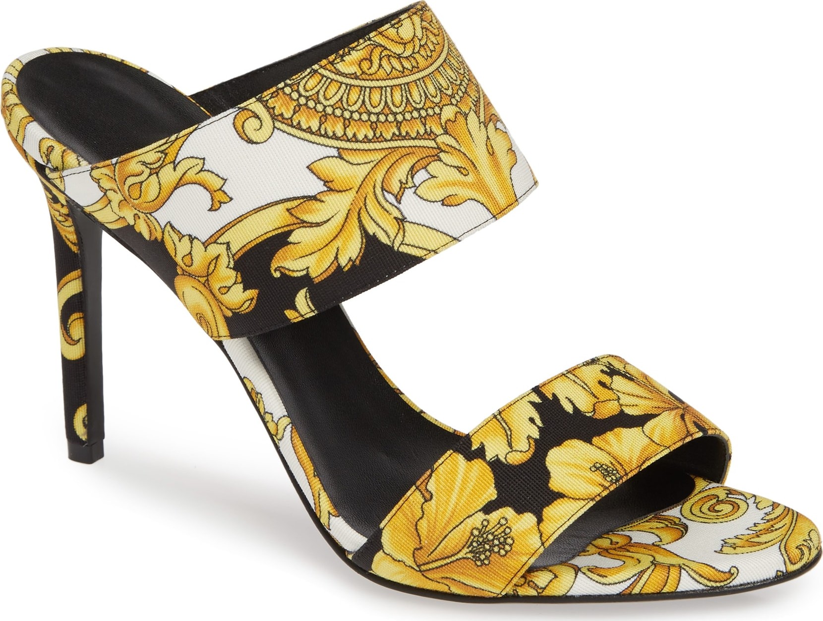 Versace First Line Hibiscus Print Double Band Sandal